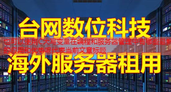 C大写变量在编程和服务器管理中有哪些最新的应用和优势呢