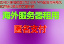 德国CN2 GIA VPS配置与网络优化详解-韩国服务器