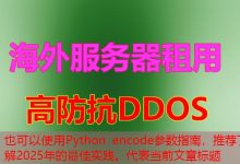 Python encode参数指南，推荐了解2025年的最佳实践。-韩国服务器