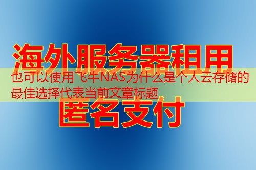 飞牛NAS为什么是个人云存储的最佳选择