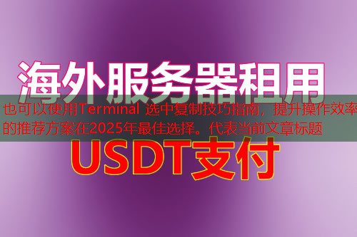 Terminal 选中复制技巧指南，提升操作效率的推荐方案在2025年最佳选择。