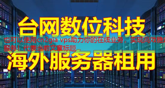 cn2gia vps助力你的在线业务，实现高效稳定服务！